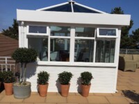 white sunroom